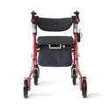 Medline Empower Rollator - Empower Rollator with Microban-Treated Touch Points and Seat, Red - MDS86845RD