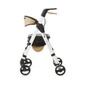 Medline Momentum Rollators - Momentum Rollator with Height-Adjustable Seat and Handles, White - MDS86870W