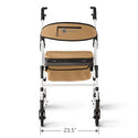 Medline Momentum Rollators - Momentum Rollator with Height-Adjustable Seat and Handles, White - MDS86870W