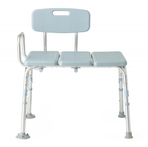 Medline Knockdown Transfer Bench with Microban - Knockdown Transfer Bench with Back and Microban Treatment - MDS86960KDMB