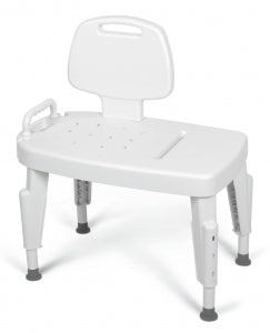 Medline Composite Transfer Benches - Composite Transfer Bench with Back and Arms - MDS86960R