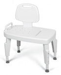 Medline Composite Transfer Benches - Composite Transfer Bench with Back and Arms - MDS86960R