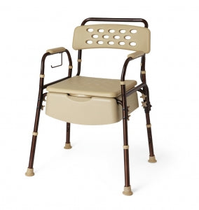 Medline Bedside Commode with Microban - Bedside Commode with Microban - MDS89664ELMB