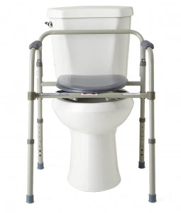 Medline Folding Steel Commode - Folding Steel Bedside Commode - MDS89664FR