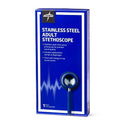 Medline Elite Stainless Steel Stethoscope - Elite Adult Stainless Steel Stethoscope, Blue - MDS92270
