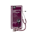 Medline Elite Stainless Steel Stethoscope - Elite Adult Stainless Steel Stethoscope, Burgundy - MDS92280