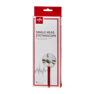 Medline Single-Head Stethoscope - Single-Head Stethoscope, Red - MDS926106