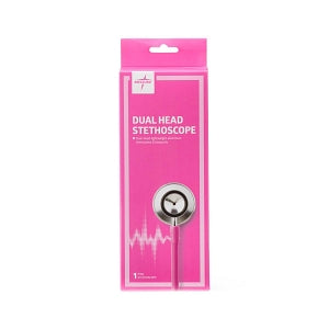 Medline Dual-Head Stethoscopes - Dual-Head Stethoscope, Pink - MDS926209