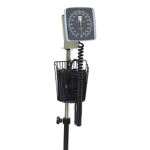 Medline Mobile Aneroid Blood Pressure Monitor - Mobile Aneroid Sphygmomanometer with Adult Cuff - MDS9407