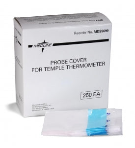 Medline Temple Thermometers Probe Covers - Disposable Probe Cover for Temple Thermometers - MDS9699CS