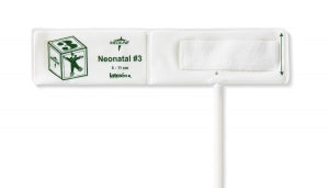 Medline Vinyl Single-Tube Neonatal BP Cuffs with Male Luer Connector - Disposable Vinyl Single-Tube Blood Pressure Cuff with Male Luer Connector, Neonatal #3 - MDS9743V