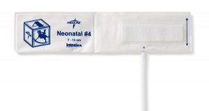 Medline Soft Cloth Single-Tube Neonatal BP Cuffs with Luer Connector - Disposable Soft Cloth Single-Tube Blood Pressure Cuff with Slip Luer, Neonatal #4 - MDS9744