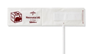 Medline Soft Cloth Single-Tube Neonatal BP Cuffs with Luer Connector - Disposable Soft Cloth Single-Tube Blood Pressure Cuff with Slip Luer, Neonatal #5 - MDS9745