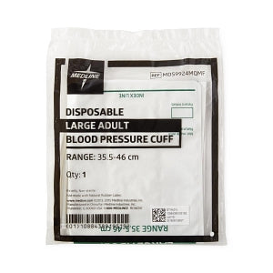 Medline Double-Tube Blood Pressure Cuffs with M / F Marquette Connector - Disposable 2-Tube Blood Pressure Cuff with Male / Female Marquette Connector, Large Adult - MDS9924MQMF