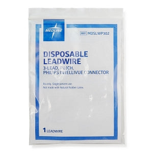 Medline Disposable ECG Leadwires - LEADWIRE, DISP, 3-LEAD, PINCH, PHIL INTE - MDSLWP302