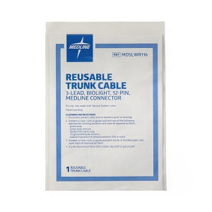Medline Reusable ECG Trunk Cables - LEADWIRE, CABLE, REUS, 3-LEAD, BIOLIGHT - MDSLWR116