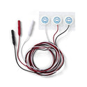 Medline MedGel Pediatric / Neonatal ECG Electrodes - MedGel ECG Neonatal Electrode, Radiotranslucent, Clear Tape, Long Leads, 3/Pack - MDSM61143RL