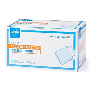 Medline Individually Wrapped Medgel Resting Tab ECG Electrodes - ECG Resting Tab Electrodes, Individually Packaged - MDSMIW616201