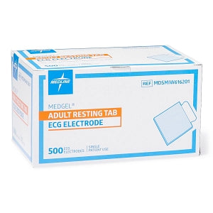 Medline Individually Wrapped Medgel Resting Tab ECG Electrodes - ECG Resting Tab Electrodes, Individually Packaged - MDSMIW616201