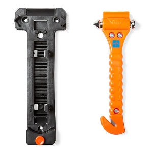Medline Seat Belt Cutter and Emergency Safety Hammer - Emergency Safety Hammer with Seat Belt Cutter, Orange - MDSSTBLT2