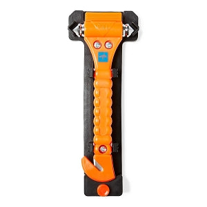 Medline Seat Belt Cutter and Emergency Safety Hammer - Emergency Safety Hammer with Seat Belt Cutter, Orange - MDSSTBLT2