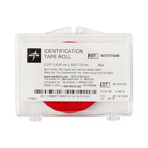 Medline 1/4" Instrument ID Tape Rolls - Instrument ID Tape Roll, Red, 1/4" Wide - MDST0104B