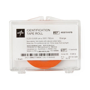 Medline 1/4" Instrument ID Tape Rolls - Instrument ID Tape Roll, Orange, 1/4" Wide - MDST0107B