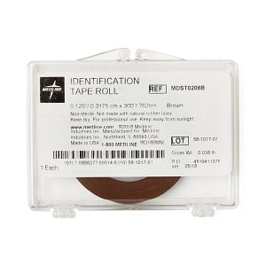 Medline 1/8" Instrument ID Tape Rolls - Instrument ID Tape Roll, Brown, 1/8" Wide - MDST0208B