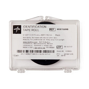Medline 1/8" Instrument ID Tape Rolls - Instrument ID Tape Roll, Black, 1/8" Wide - MDST0209B