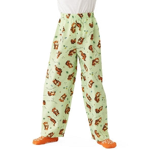 Medline Tired Tiger Pediatric Elastic-Waist Pajama Pants - Tiger Pediatric Pajama Pants, Elastic Waist, Green, Size M - MDT011385M