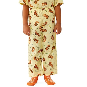 Medline Tired Tiger Pediatric Elastic-Waist Pajama Pants - Tiger Pediatric Pajama Pants, Elastic Waist, Yellow, Size S - MDT011385S