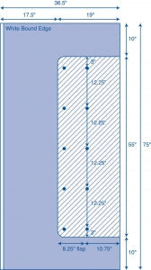 Medline Adaptable Draping System - Resistat Adaptable Side Drape with Poly Soaker, 75" x 36-1/2" - MDT013673S