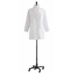 Medline Ladies' Classic Staff Length Lab Coats - Women's Classic Staff-Length Lab Coat, White, Size 6 - MDT11WHT6E