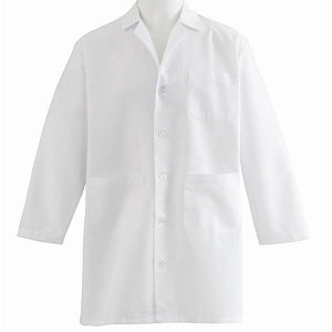 Medline Unisex / Men's SilverTouch Staff Length Lab Coat - Men's Silvertouch Staff-Length Lab Coat, Size 40 - MDT12WHTST40E