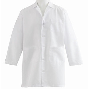 Medline Unisex / Men's SilverTouch Staff Length Lab Coat - Men's Silvertouch Staff-Length Lab Coat, Size 60 - MDT12WHTST60E