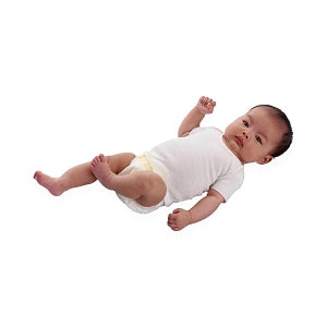 Medline Slipover Infant Shirts - Baby Slipover Short Sleeve Shirt, White, 3 Month - MDT2112551