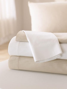 Medline Feels like Home Premium Reverse Sateen Contour Sheets - Feels like Home Premium Reverse Sateen Contour Sheets , T310, 54" x 75" x 14", Bone - MDT219105BON
