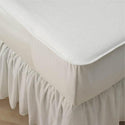 Medline Bleached 50/50 Blended Mattress Covers - Mattress Pad, Bleached, 50% Cotton/50% Polyester Blend, 36" x 80", 24/Case - MDT219339BB