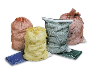 Medline Washable Mesh Laundry Bags - Laundry Net with Drawcord and ID Patch, White, 24" x 36" - MDT2436MDID