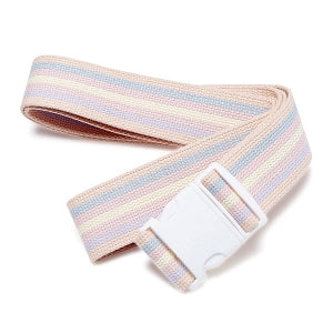 Medline Washable Cotton Gait Belts - Washable Cotton Gait / Transfer Belt with Plastic Buckle, 2" x 72", Pastel - MDT828209PASL