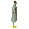 Medline PerforMAX IV Patient Gowns - PerforMAX IV Patient Gown with Plastic Snap Detail, Honeycomb Green, Size 10XL - MDTBG7PTSHCG