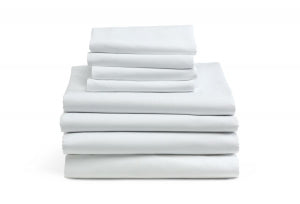 Medline Medline Interblend Percale Flat Sheets - Percale Flat Sheet, Woven, White, 66" x 108" - MDTFS4P08