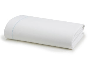 Medline PerforMAX Flat Sheets - PerforMax Flat Sheet, White with Light Blue Hem, 66" x 115", 2 doz. - MDTFS7S15