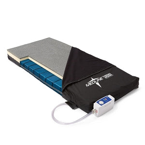 Medline CTM Self-Adjusting Mattress with THERMOGENIX Technology - CTM THERMOGENIX Cooling Graphite Self-Adjusting Mattress, 35" x 80" x 7" - MDTG10C3580