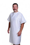 Medline Blended Patient Gowns - Patient Gown with Angle Back, Pastel Print - MDTPG3RABPAS