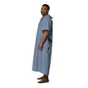 Medline Blended IV Gowns - Patient IV Gown with KM80 Plastic Snaps, Blue Triangle Print, One Size Fits Most - MDTPG5ITSTRB