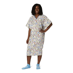 Medline PolyBright IV Patient Gowns - PolyBright IV Patient Gown, Teen, Pop Culture - MDTPG6ITSPOP