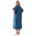 Medline PerforMAX IV Patient Gowns - PerforMAX IV Patient Gown with KM80 Plastic Snap Detail, Honeycomb Blue, One Size Fits Most - MDTPG7ITSHCB