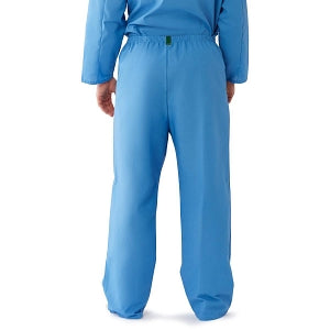 Medline Behavioral Health Apparel - Pajama Pants with Elastic Strips and Plastic Straps, Blue, Size 3XL/4XL - MDTPJBH08BLU