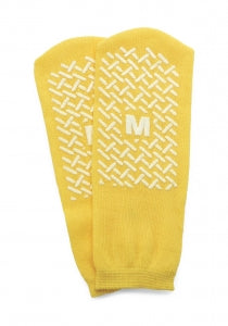 Medline Fall Prevention Slippers - Fall Prevention Patient Slippers, Yellow, Size M - MDTPS4B03FPYH